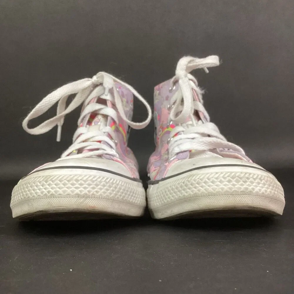 Converse Chuck Taylor All Star High -Girl's Sz 3 -Neon Unicorn Sneakers 669107F
